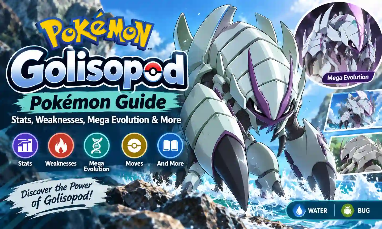 Golisopod Pokémon Guide –  Stats, Weaknesses, Mega Evolution & More 